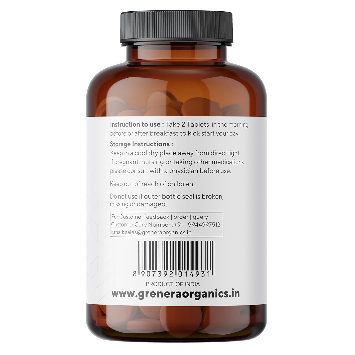 Grenera Moringa Spirulina Tablet - 120 Tablets