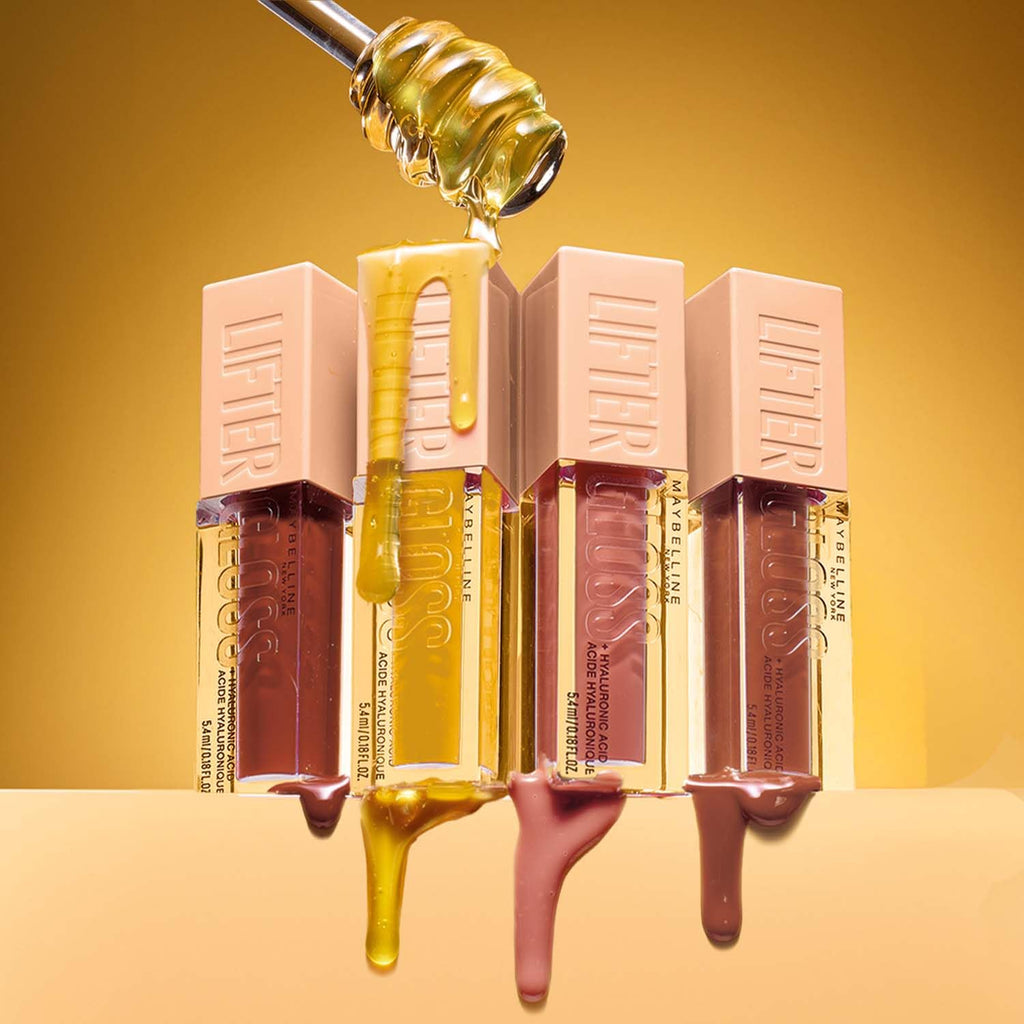 Maybelline New York Lifter Gloss Hydrating Lip Gloss, Toast | Gloss Hydrating Honey'd Lip Gloss with Hyaluronic Acid