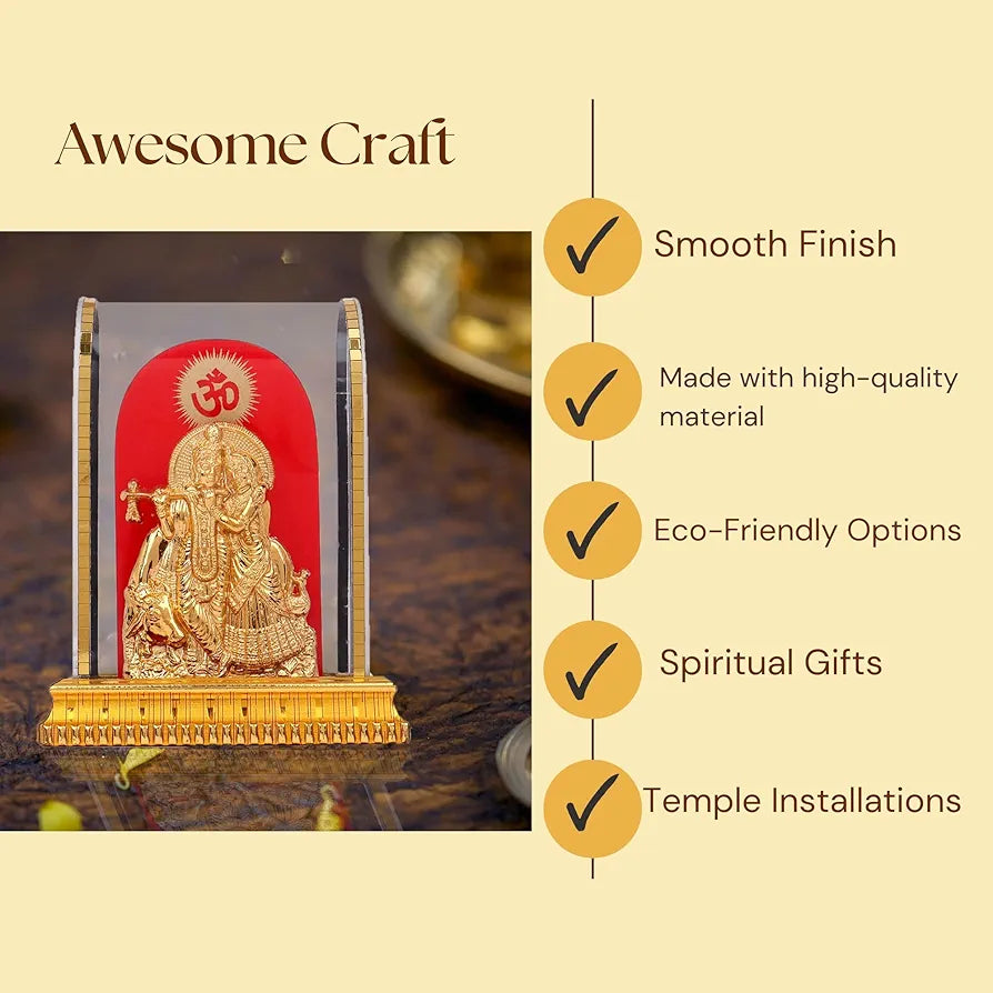 Awesome Craft Radha Krishna Murti Acrylic Radha Krishna Statue