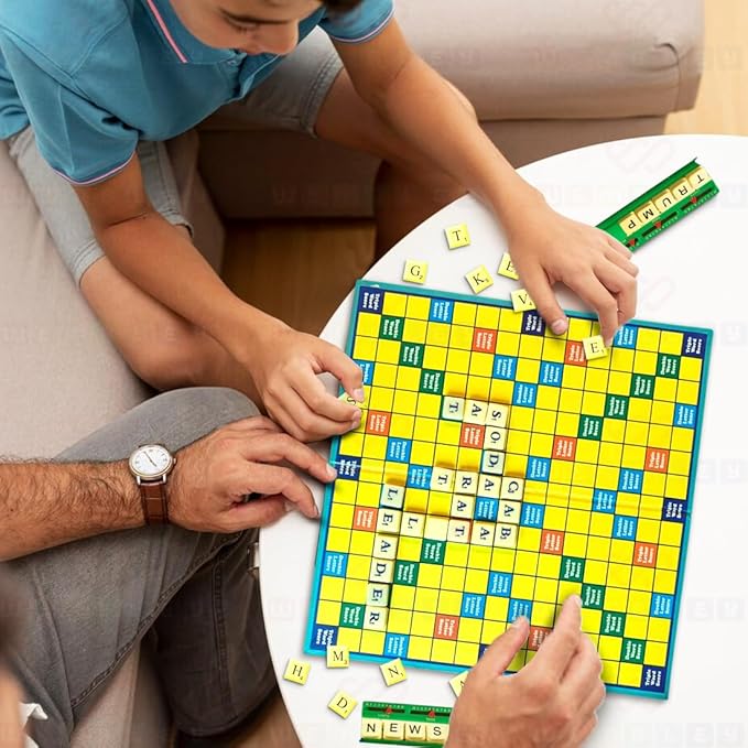 Wembley Crossword Board Game for Kids Adults with 100 Letters English Wordcraft