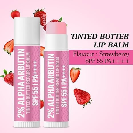 Bake 2% Alpha Arbutin Tinted Butter Brightening Lip Balm SPF 55 PA++++ - 5 gms