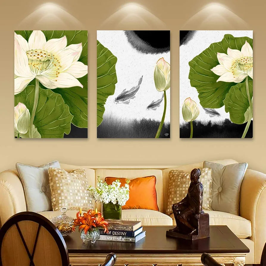 Rangoli MDF 3 Pcs Wall Poster 12x18 Inch Decorative Wall Art P-4 Design-18