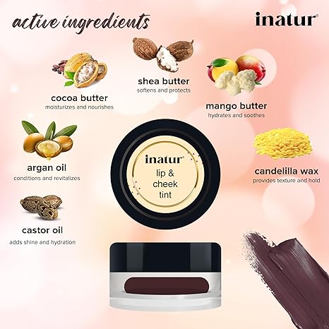Inatur Port Wine Lip & Cheek Tint - 4 gms