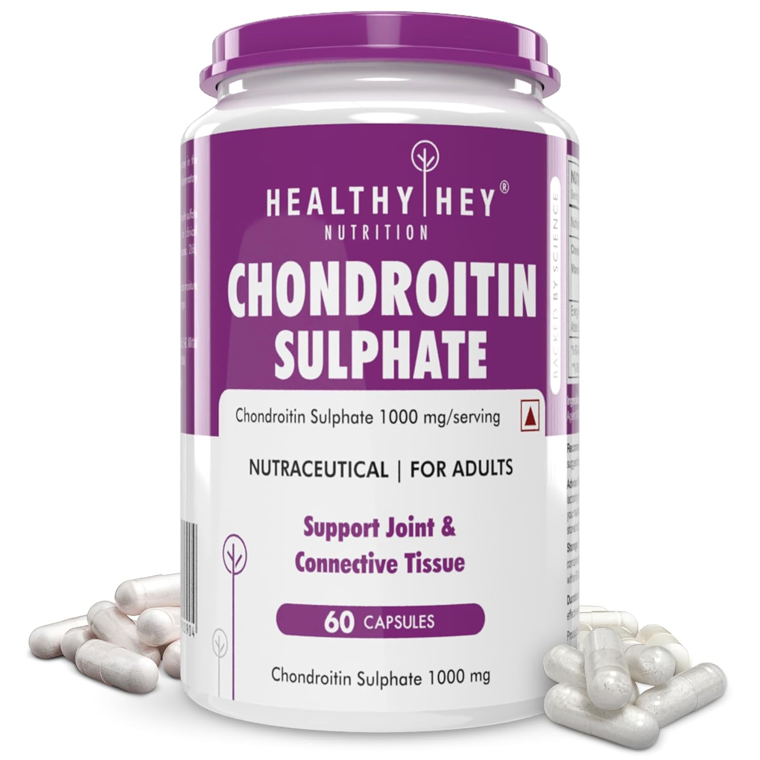 HealthyHey Nutrition Chondroitin Sulphate Support for Joints, 60 Capsules