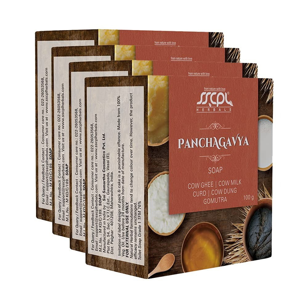 Sscpl Herbals Panchagavya Soap - 100 gms (Pack of 4)