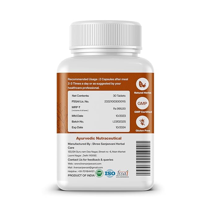 Liver Sanjeevani Bhumi Amla Health Supplement - 700mg - 30 Tablets