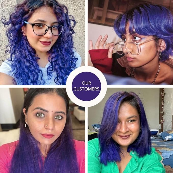 Paradyes Semi-permanent Crinkle Violet Diy Conditioner Based Hair Colour - 120 Gms