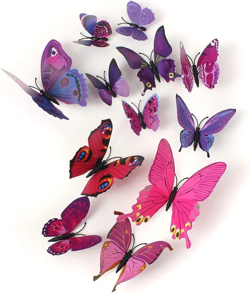 Rangoli Butterfly Wall Stick or Magnet Self Adhesive Removable PVC Design-18