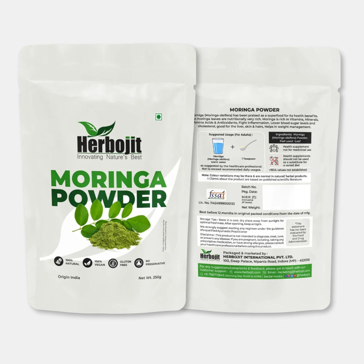 Herbojit Moringa Powder - 200 Gms