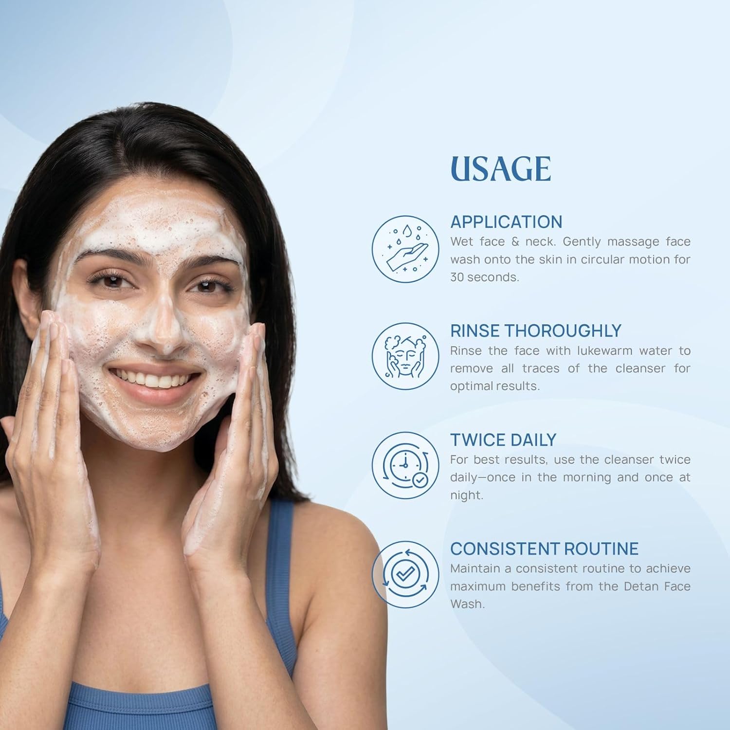 Raaga Professional De-Tan Face Wash with Kojic Acid & Milk | Reduces Tan | Instant Brightness | Deep Cleansing | For All Skin Types | 100 ml