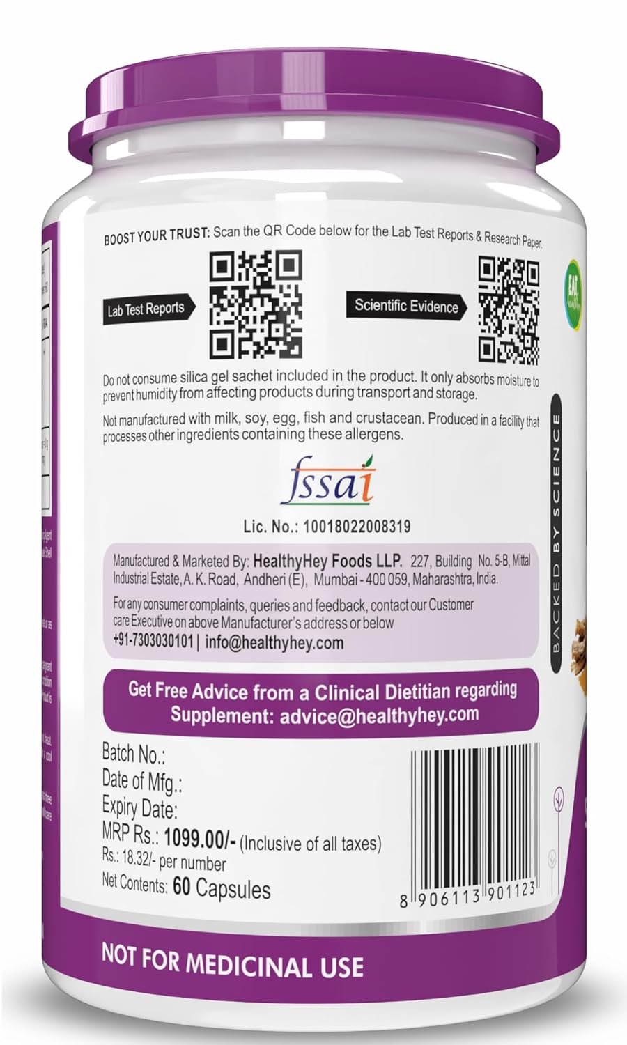 HealthyHey Nutrition Licorice Root Extract 25:1-100% Natural -60 Veg. Capsules- Support Heart Health and Digesion