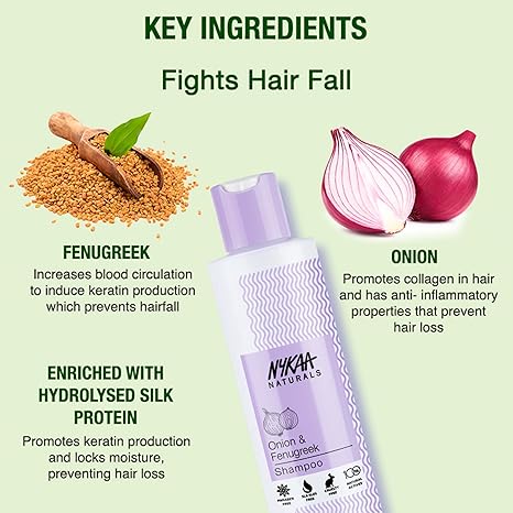 Nykaa Naturals Onion & Fenugreek Hair Growth Shampoo - 400 ml