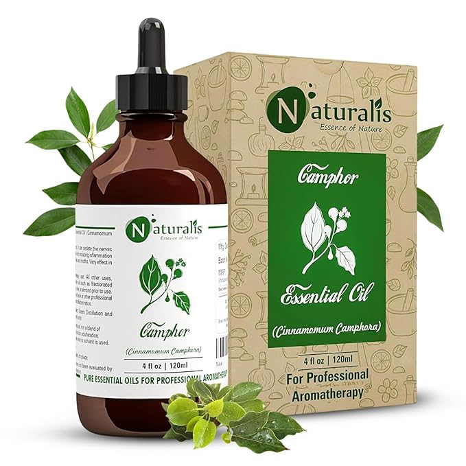 Naturalis Camphor Oil Pure and Natural Steam Distilled - 120 ml