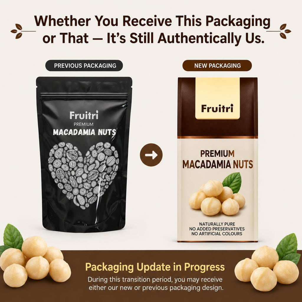 Fruitri Premium Macadamia Nuts � 100g, Natural, Rich & Buttery | Perfect for Snacking, Baking & Keto Diet | Healthy, Crunchy & Nutrient-Packed Dry Fruits