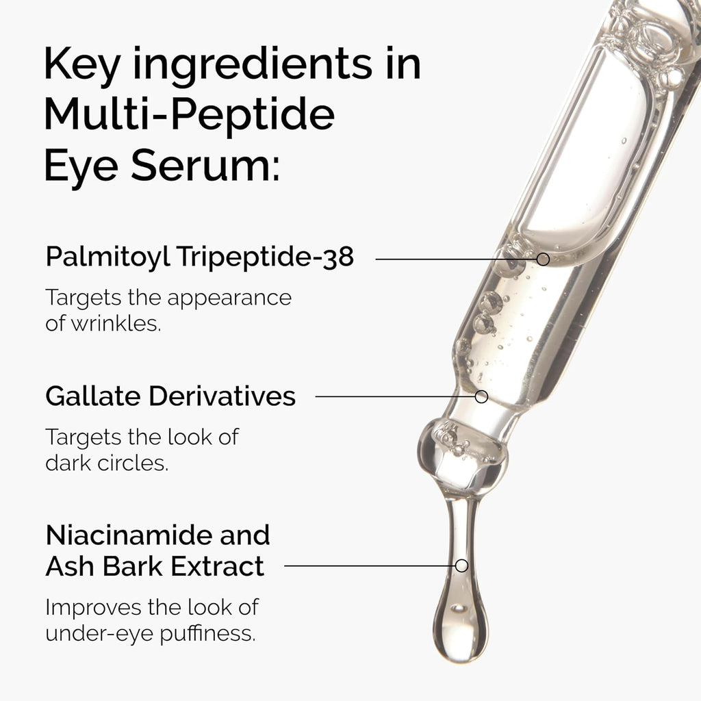 The Ordinary Multi-Peptide Eye Serum, Anti-Aging Formula for Crowâ€™s Feet, Dark Circles & Puffiness, 15ml