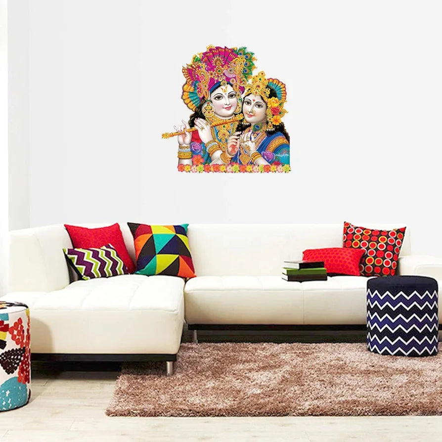 Rangoli White Glossy Vinyl Wall Sticker Premium Self-Adhesive Waterproof Parent-5 Design-12