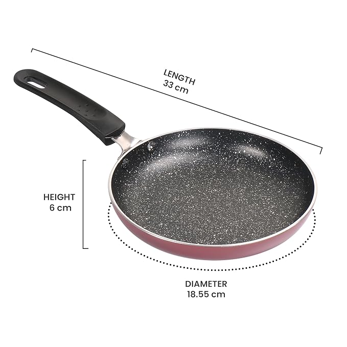 Milton Pro Cook Non Induction Granito Fry Pan, 18 Cm Frying Pan - 330 gms