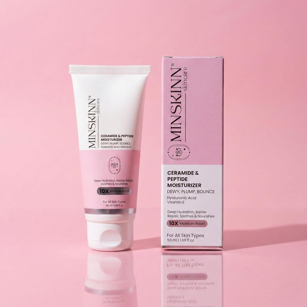 Minskinn Korean Anti-Aging Face Cream 50ml | Ceramide Peptide Moisturizer | Dry & Sensitive Skin | K-Beauty Science Formula with Ceramide & Peptide Complex for Visible Anti-Aging Results