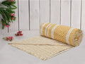 Trance Home Linen Pure Cotton Reversible Dohar Toddler Size Ac Quilt for Babies Colour Aztec Mustard Yellow