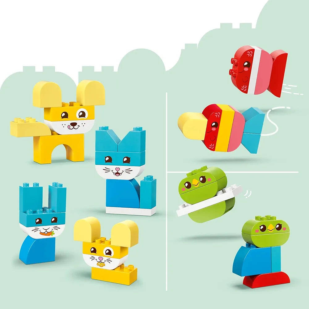 LEGO Duplo My First 3 in 1 Creative Cute Pets Animal Toy - Creative Building Toddler Toy 10477