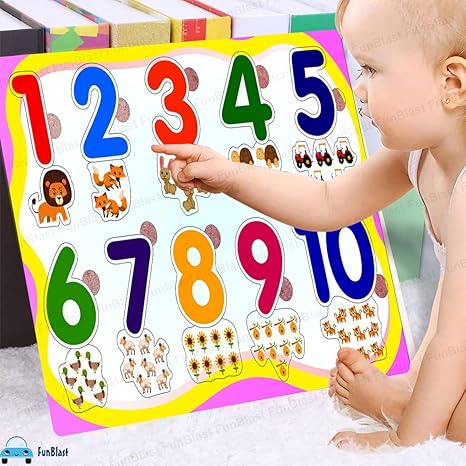 FunBlast Set of 6 Puzzles Wooden Puzzle for Kids Wooden Colorful Learning Educational Board