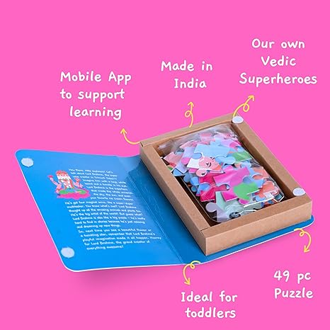 Toynama Educational Toys for Kids Brahma 49 Pcs Jigsaw Puzzles Ages 3+ Cultural Interactive