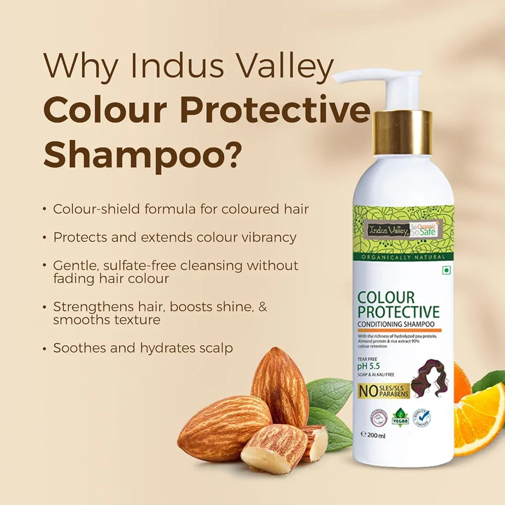 Indus Valley Dark Brown Hair Colour With Protection Shampoo And Hair Ultima Spa Combo