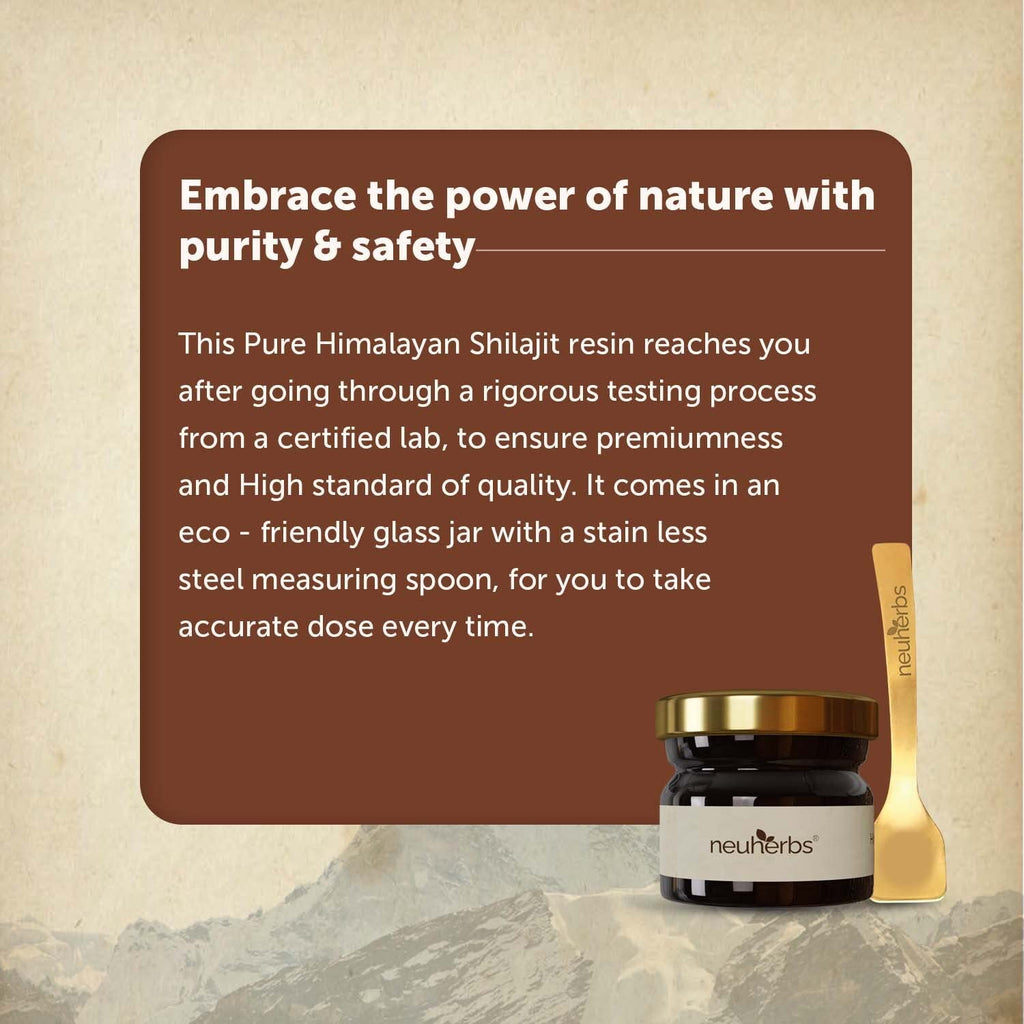 Neuherbs Shilajit - 20g | Pure Himalayan Shilajeet Supplement For Men & Women With 75% Fulvic Acid | Boost Energy, Stamina & Strength | Lab Tested For Heavy Metal