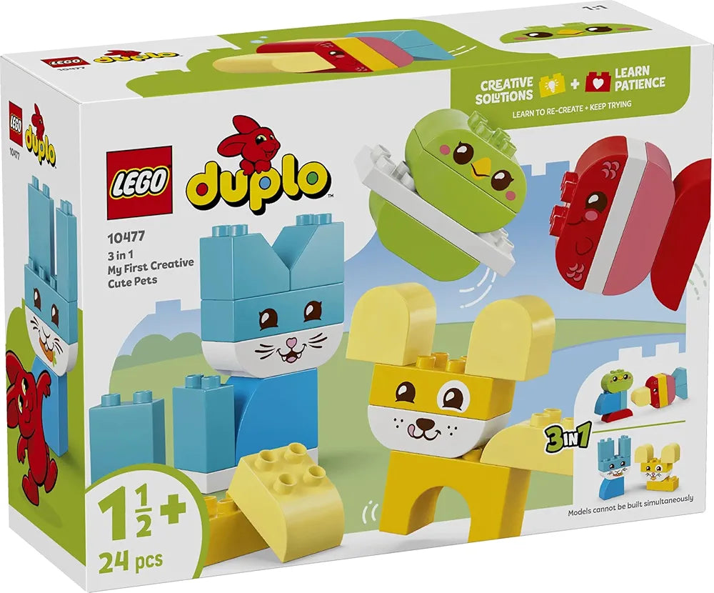 LEGO Duplo My First 3 in 1 Creative Cute Pets Animal Toy - Creative Building Toddler Toy 10477