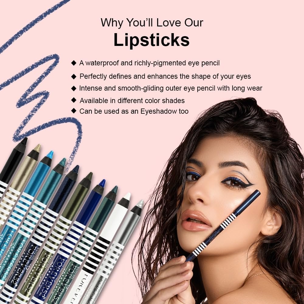 Daily Life Forever52 Waterproof Eye Pencil | Long-Lasting, Smudge-Proof & Smooth Glide Eyeliner | Bold Color Payoff