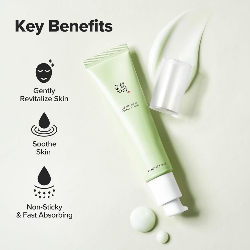 [Beauty of Joseon] Light On Serum Vitamin C + Centella (30ml) | Dark Spot & Fine Line Correcting Serum, Hydrating Moisturizer, Korean Skin Care for Men and Women