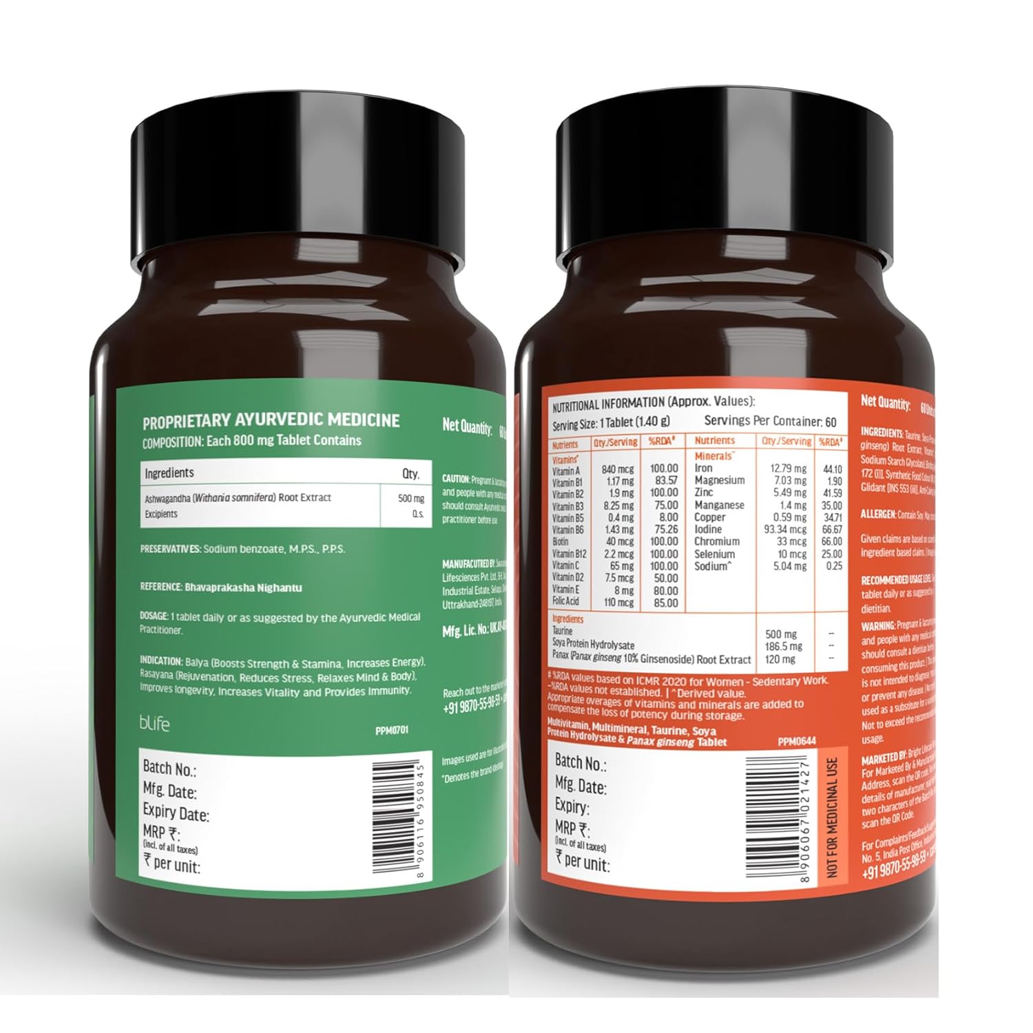 HealthKart HK Vitals Ashwagandha And Multivitamin Tablets Combo