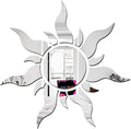 Bikri Kendra Sun Silver Model-4 Mirror Stickers for Wall, Acrylic Mirror Wall Decor Sticker
