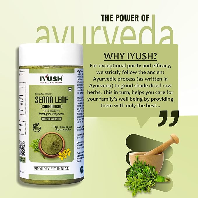 Iyush Herbal Ayurveda Organic Katha Powder for Hair Colour Each - 100 gms (Pack of 2)