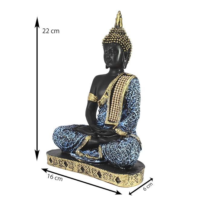 Ecraftindia Polyresin Buddha Showpiece | Blue