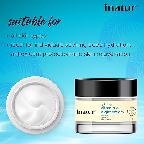 Inatur Vitamin E moisturizing Night Cream - 50 gms
