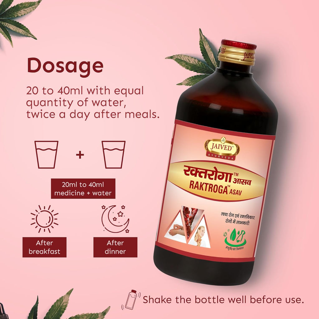 Jaived Ayurveda Raktroga Asav - 450 ml (Pack of 2)