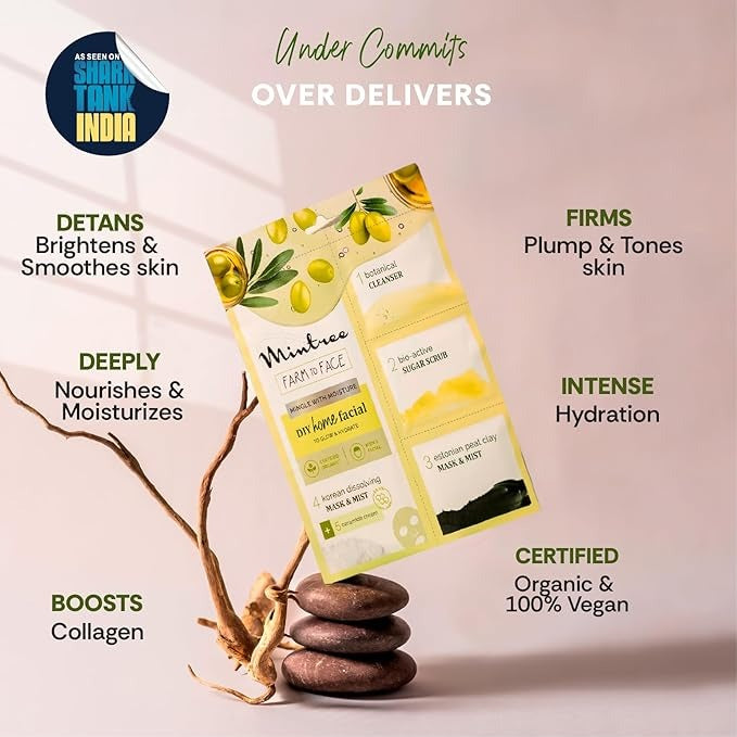 Mintree Organic Olive Brightening at Home Facial Kit