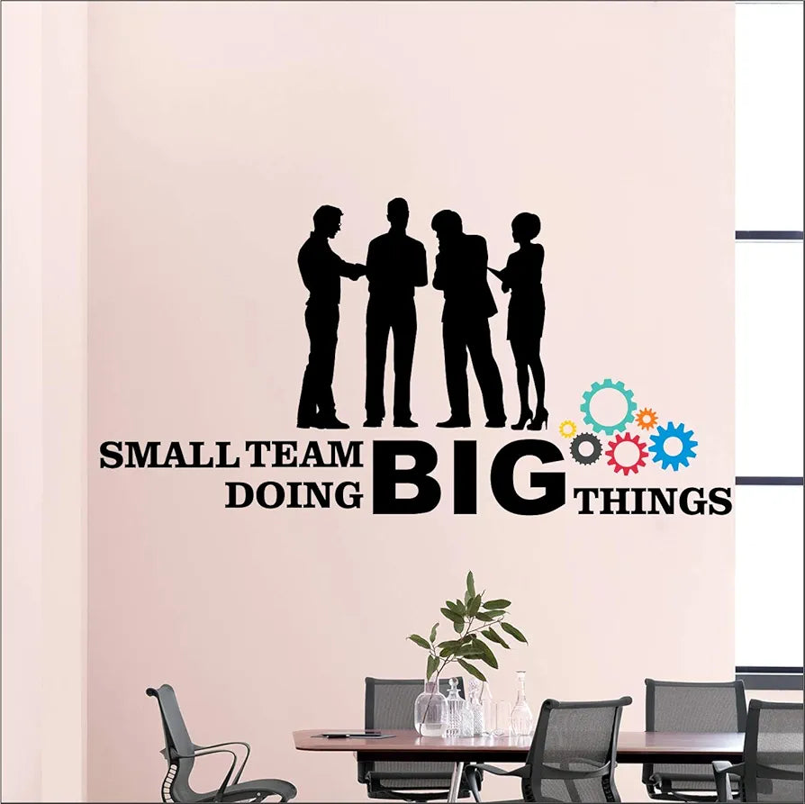 StickMe Small Team Doing Big Things - Office Inspirational Motivational Quotes Wall Sticker SM829 Self-Adhesive
