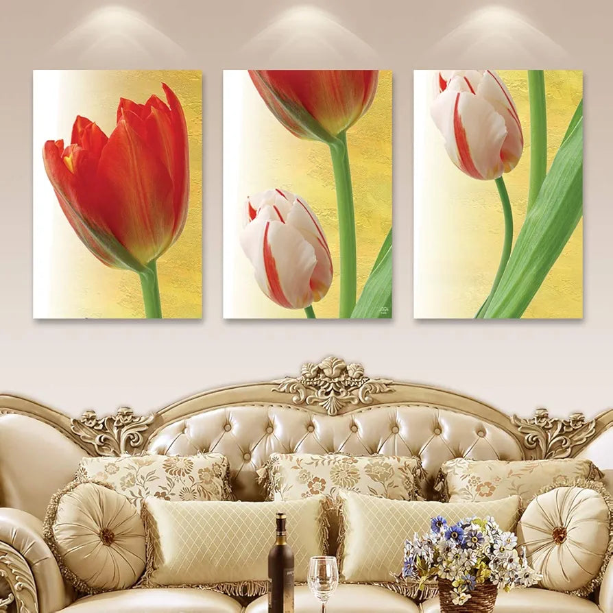 Rangoli MDF 3 Pcs Wall Poster 12x18 Inch Decorative Wall Art P-4 Design-23