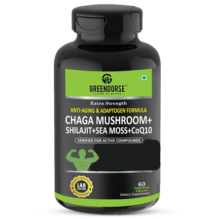 Greendorse Chaga Mushroom Capsules - 60 Caps