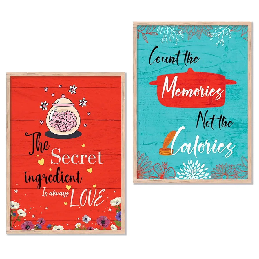 Kotart Motivational Quotes Posters with Frame for Home Decoration Pack of 2 Design09