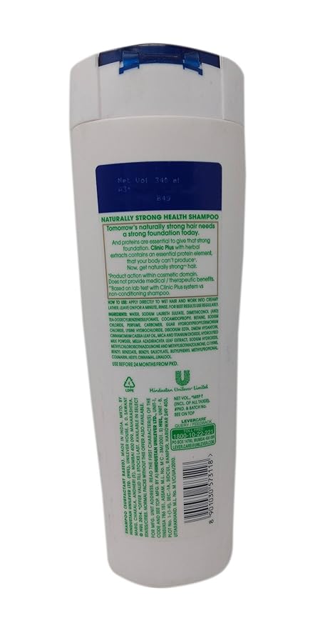 Clinic Plus Shampoo - Naturally Strong - 340 ml