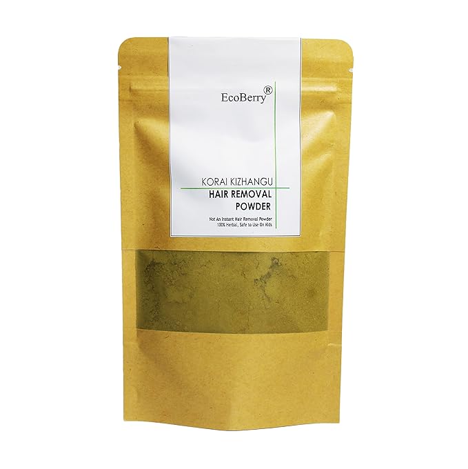 EcoBerry Korai Kizhangu Turmeric Herbal Hair Removal Powder - 100 gms