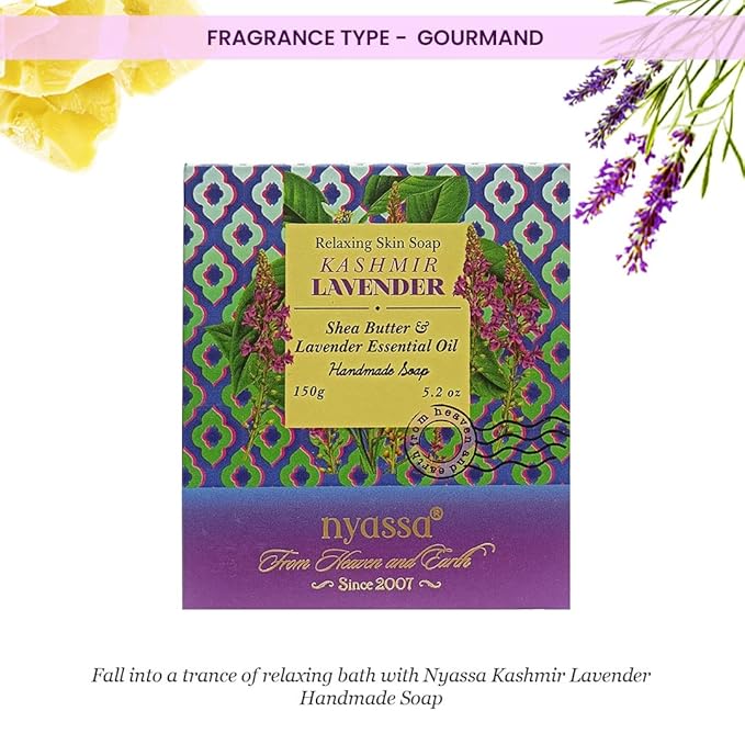 Nyassa Forest Musk Luxurious Handmade Natural Bathing Soap - 150 Gms | Lavender