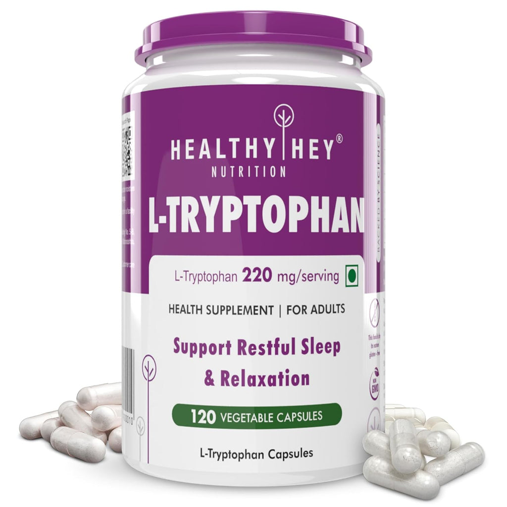 HealthyHey Nutrition L-Tryptophan - 120 Veg Capsules