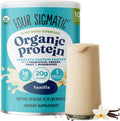 Four Sigmatic Organic Vegan Protein Powder | 18g Plant-Based Protein per Serving | Gluten Free, Dairy Free, Soy Free, Non-GMO with No Filler Ingredients | 21.16oz, 15 Servings | Vanilla