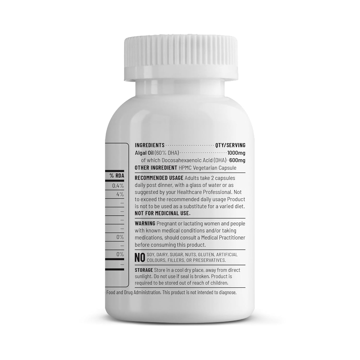 Unived Ovegha 60 | Algae-Derived Omega-3 | 600mg DHA Per Serving (highest DHA/serving) | Vegan, No Fish Oil | Brain, Heart, Skin, Join, Hair, Eye & Prenatal Support | 60 Capsules
