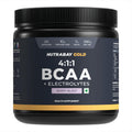 Nutrabay Gold BCAA 4:1:1 with Electrolytes 7000 mg Vegan BCAAs, 1000mg Electrolytes per Serving â€“ Intra/Post Workout Energy Drink for Muscle Recovery & Endurance - 250g, Berry Blast
