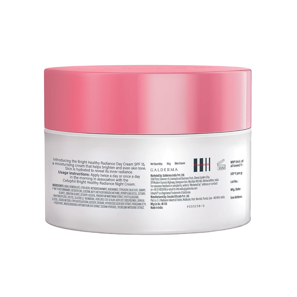 Cetaphil Brightening Day Protection Cream SPF 15-50 g| Day Cream for Dark Spots, Uneven Skin Tone| Niacinamide, Sea Daffodil| Fragrance-Free|